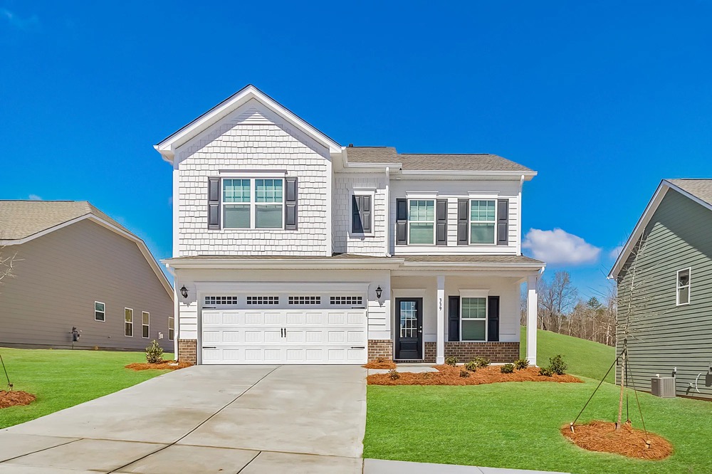 An exterior photo of the Houston home builder: Smith Douglas and their “Coleman” model.