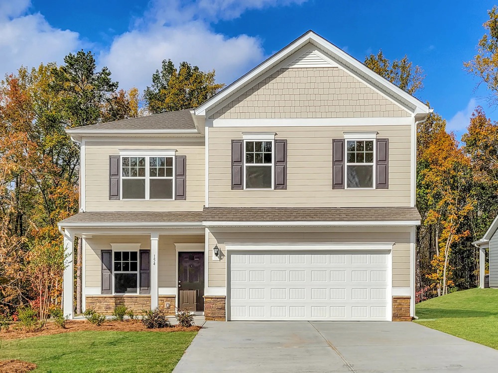 An exterior photo of the new Birmingham home builder: Smith Douglas and their “Harrington” model.