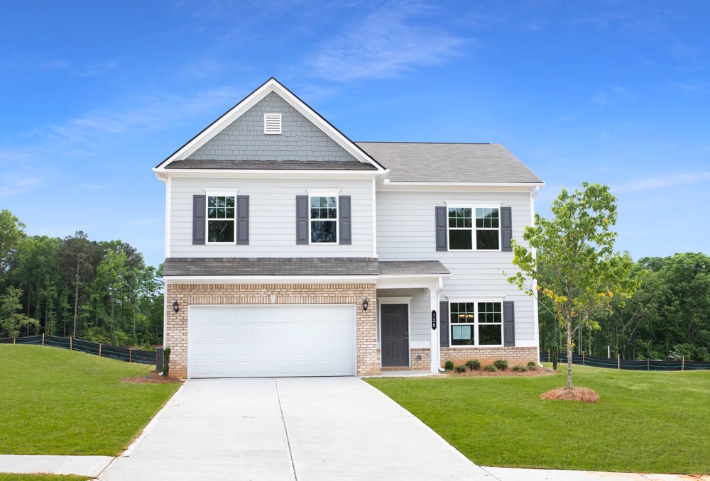 An exterior photo of the Charlotte home builder: Smith Douglas and their “McGinnis” model.